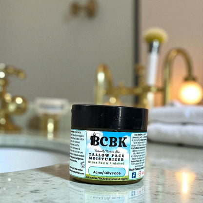 Grass-Fed Tallow Face Moisturizer – Acne & Oily Skin.