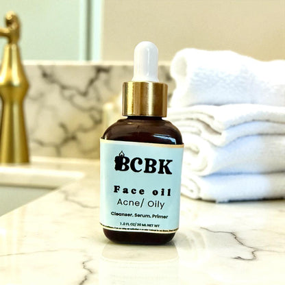 Acne & Oily Face Oil – Cleanser| Serum| Primer.