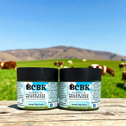 Grass-Fed Tallow Face Moisturizer – Acne & Oily Skin.